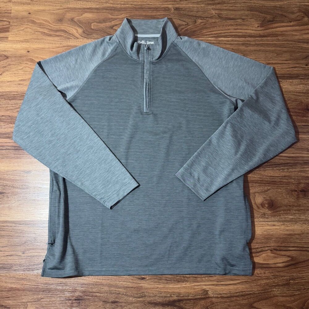 Bobby Jones X-H20 1/4 Zip Pullover Sweater Gray Mens 2XL XXL Golf Casual